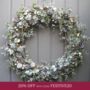 Winter Wreath With Frosted Eucalyptus And Berries, thumbnail 1 of 4
