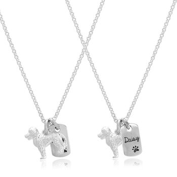Labradoodle Personalised Silver Necklace, 5 of 9