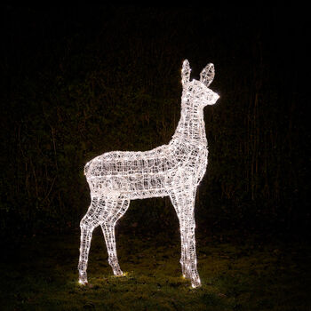 One.4m Swinsty Doe Dual Colour LED Light Up Reindeer, 3 of 3