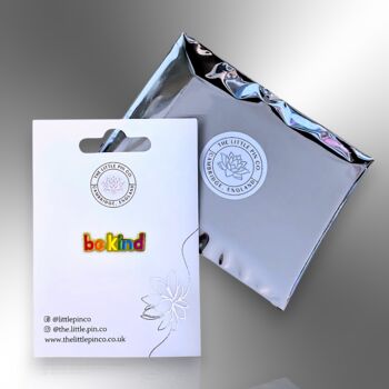 Small Be Kind Rainbow Enamel Lapel Pin Badge, Gay Pride, Lgbtqia+ Awareness, Lanyard Accessory, 5 of 8