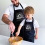 Personalised Matching Cooking Aprons For Dad And Kids, thumbnail 1 of 7