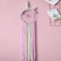 Unicorn Pastel Yarn Dream Catcher Gift For Girls, thumbnail 3 of 6