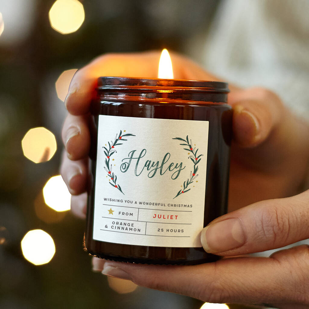 Personalised Christmas Apothecary Candle, 1 of 5