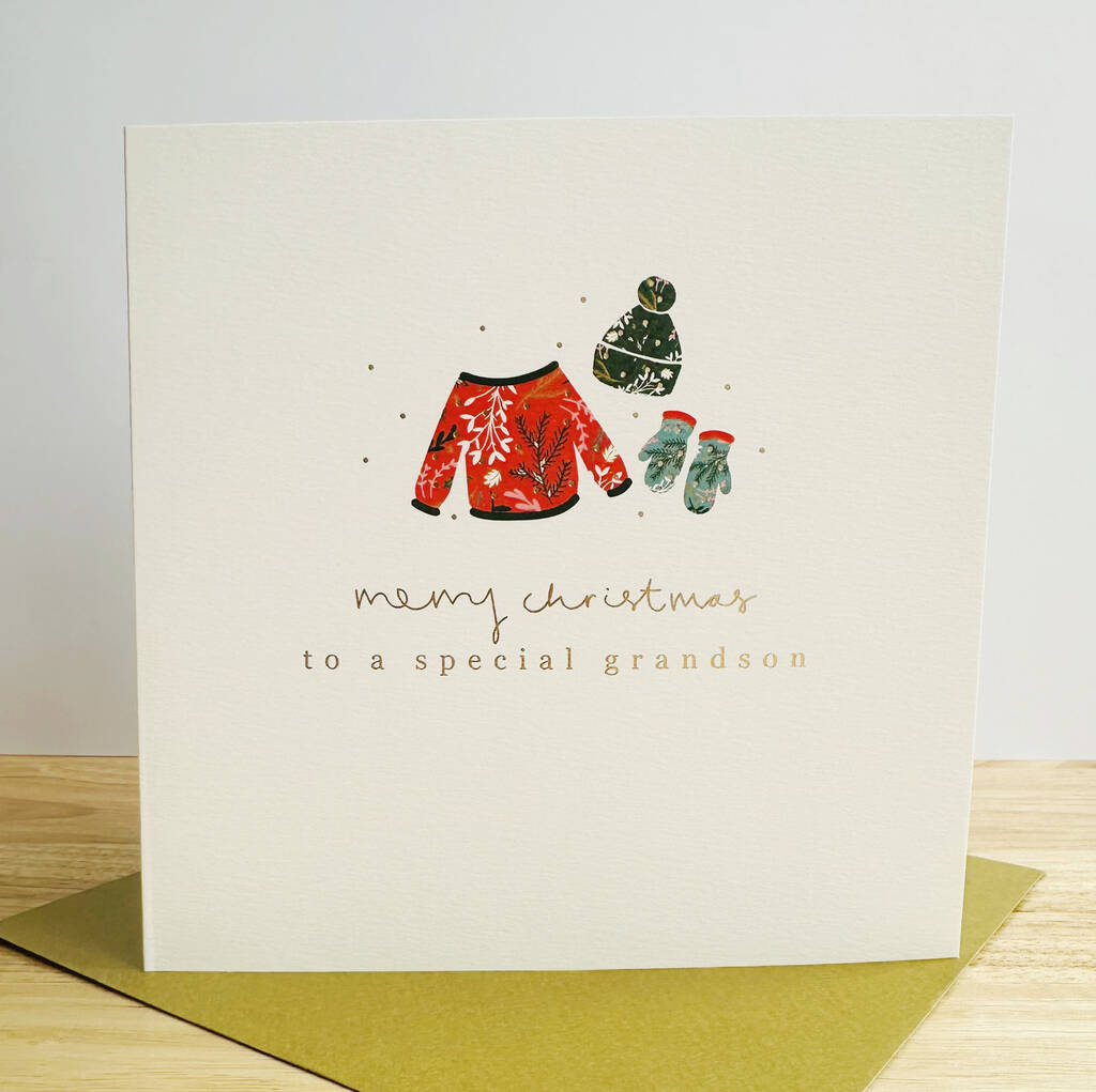 Grandson Luxury Christmas Card