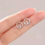 Sterling Silver Claddagh Stud Earrings, thumbnail 5 of 11