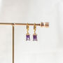 Purple Glass Earrings, thumbnail 3 of 11