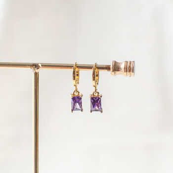 Purple Glass Earrings, 3 of 11