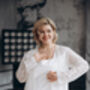 Long Sleeved Ivory Lace Bridal Kimono Cape, thumbnail 4 of 9