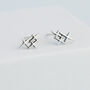 Vintage Finish Sterling Silver Star Stud Earrings, thumbnail 1 of 5