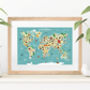 My First World Map Personalised Print, thumbnail 7 of 9