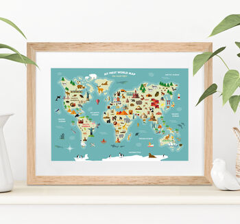 My First World Map Personalised Print, 7 of 9