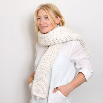 Sam Scarf Beginner Knitting Kit, 7 of 10
