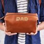 Dad Embossed Leather Wash Bag, thumbnail 1 of 7