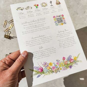 Spring Flowers Oval Invitation Suite, 4 of 12