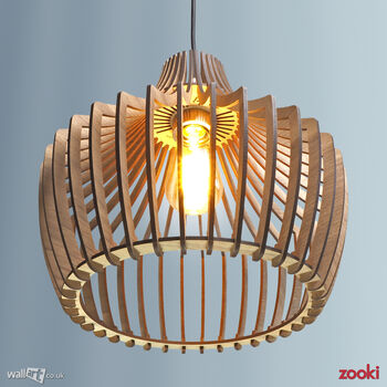 Zooki One 'Freya' Wooden Pendant Light, 2 of 9