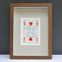 Two Hearts Beat As One Vintage Playing Card Print, thumbnail 3 of 7