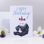 Happy Birthday Panda Party Hat Card, thumbnail 6 of 8
