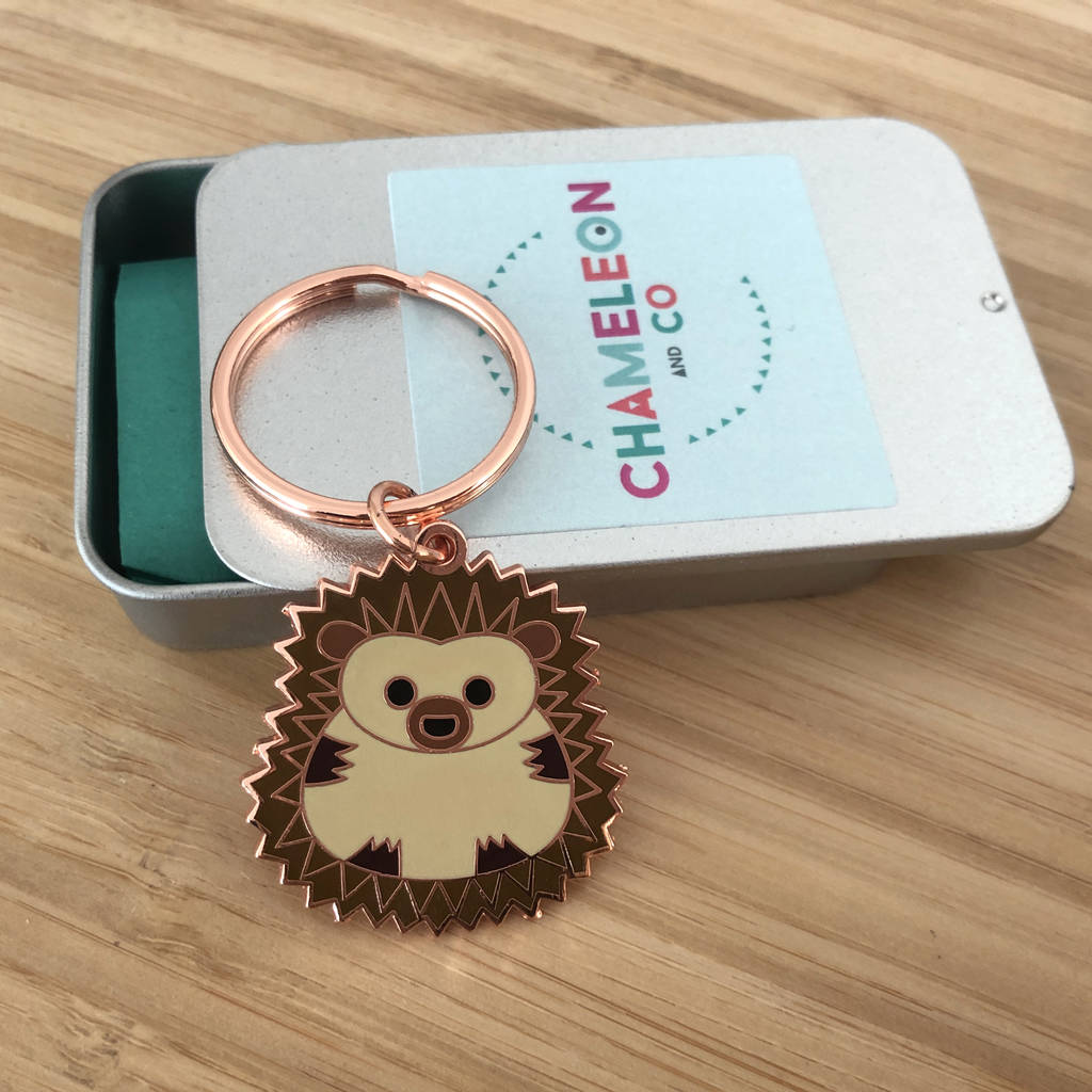 Hedgehog Keyring Gift For Hedgehog Lover, 1 of 3