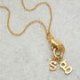 Vintage Hand Initial Charm Collector Necklace, thumbnail 5 of 12