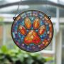 A Paw Print Stained Glass Effect Suncatcher, thumbnail 3 of 5