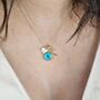 40th Birthday Gold Vermeil Plated Birthstone Necklace, thumbnail 3 of 8