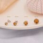 Natural Citrine Crystal Stud Earrings Sterling Silver, thumbnail 3 of 11