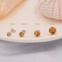 Natural Citrine Crystal Stud Earrings Sterling Silver, thumbnail 3 of 12