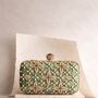 Green Pearl Work Embroidered Purse In A Gift Box, thumbnail 1 of 7