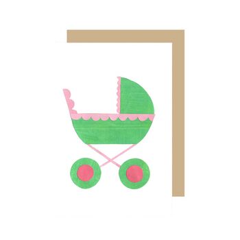 New Baby Card Green And Pink, 2 of 2