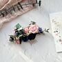 Navy And Dusty Pink Floral Hair Comb, thumbnail 9 of 9