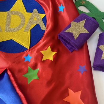 Rainbow Superhero Cape For Kids, 5 of 7