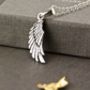 Sterling Silver Angel Wing Necklace, thumbnail 1 of 9