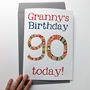 Personalised Big 90th Birthday Card, thumbnail 3 of 4