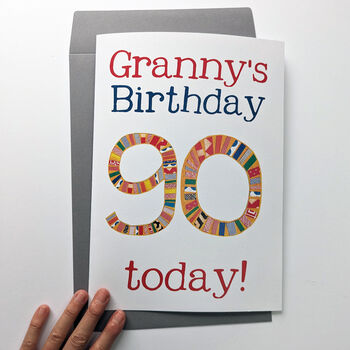 Personalised Big 90th Birthday Card, 3 of 4