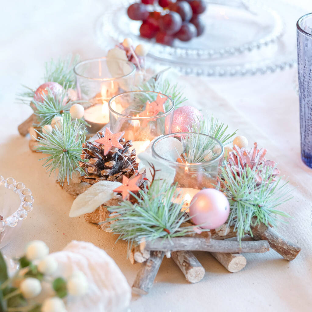 Frosted Pink Light Up Christmas Wreath By Dibor