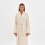 Egret Unisex 100% Cotton Velour Bathrobe, thumbnail 2 of 3