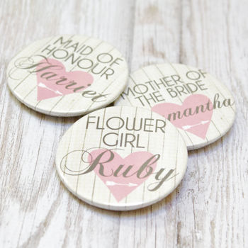 Personalised Heart And Arrow Hen Party Badge, 4 of 5