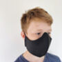 Reusable Washable Black Cotton Lined Face Mask, thumbnail 3 of 4