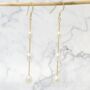 Statement Freshwater Pearl Dangle Drop Bridal Earrings, thumbnail 1 of 4
