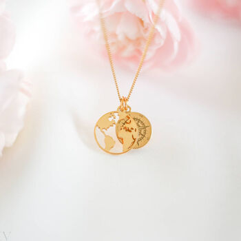 You Are Enough Compass And Map Travel Gift For Her, 3 of 9