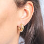 Non Tarnish Chunky Hoop Earrings With Inlaid Diamante, thumbnail 5 of 6