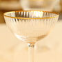 Four Elegant Ribbed Champagne Saucers, thumbnail 4 of 6