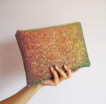 Sparkly Glitter Clutch Bag, 7 of 10