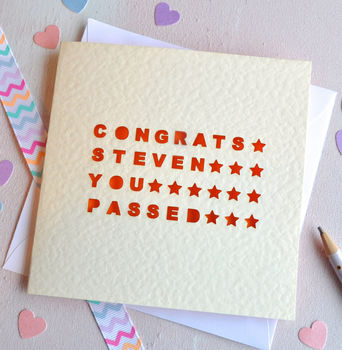 Personalised Laser Cut Congrats You Passed Card, 2 of 2