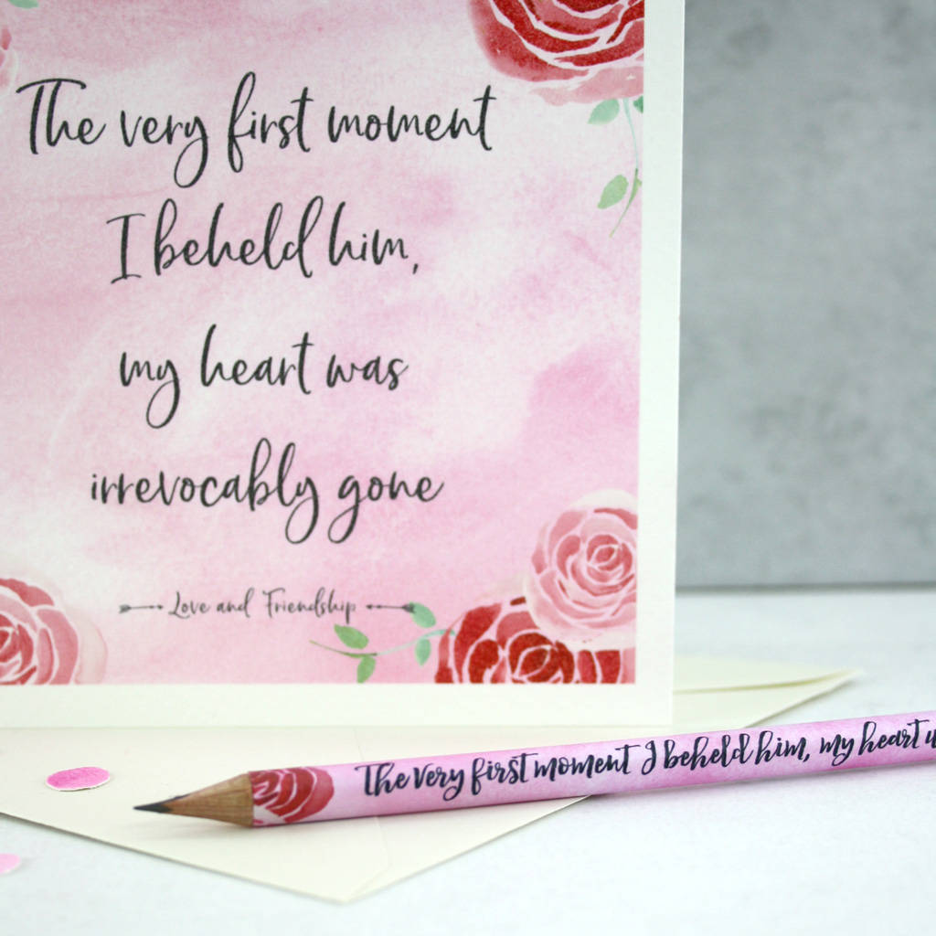 Jane Austen Literary Anniversary Card By six0six design