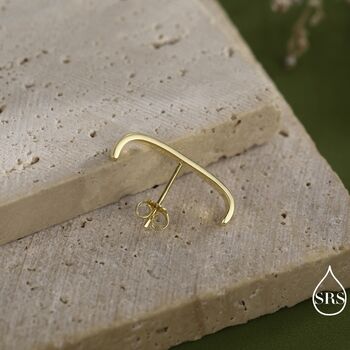 Minimalist Earlobe Cuff Earring In Sterling Silver, 6 of 12