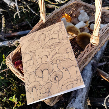 Wild Mushroom A5 Recycled Plain Notebook, 3 of 3
