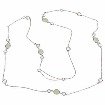 Long Gold Plated Cream Opal And Crystal Necklace, 5 of 5