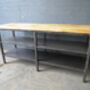 Industrial Reclaimed Tv Unit Shelf Steel And Wood 468, thumbnail 2 of 6