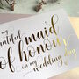Gold Foil Bridesmaid Card | Bold Script, thumbnail 2 of 4